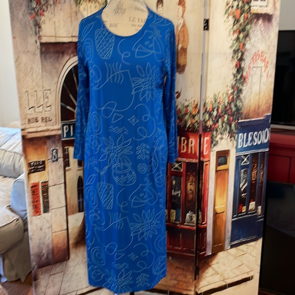 Gudrun Sjoden Contour Jersey Dress, Sapphire Blue, Size Medium